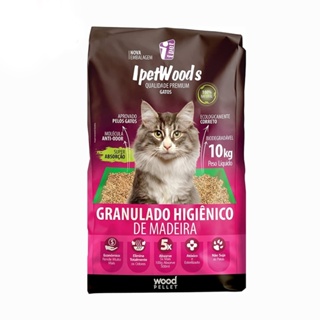 Granulado De Madeira Higiênico para Gatos Absorve 5x Mais em Oferta na Shopee