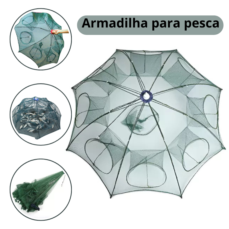 Covo Armadilha Para Peixe De Pesca Com Rede Retrátil