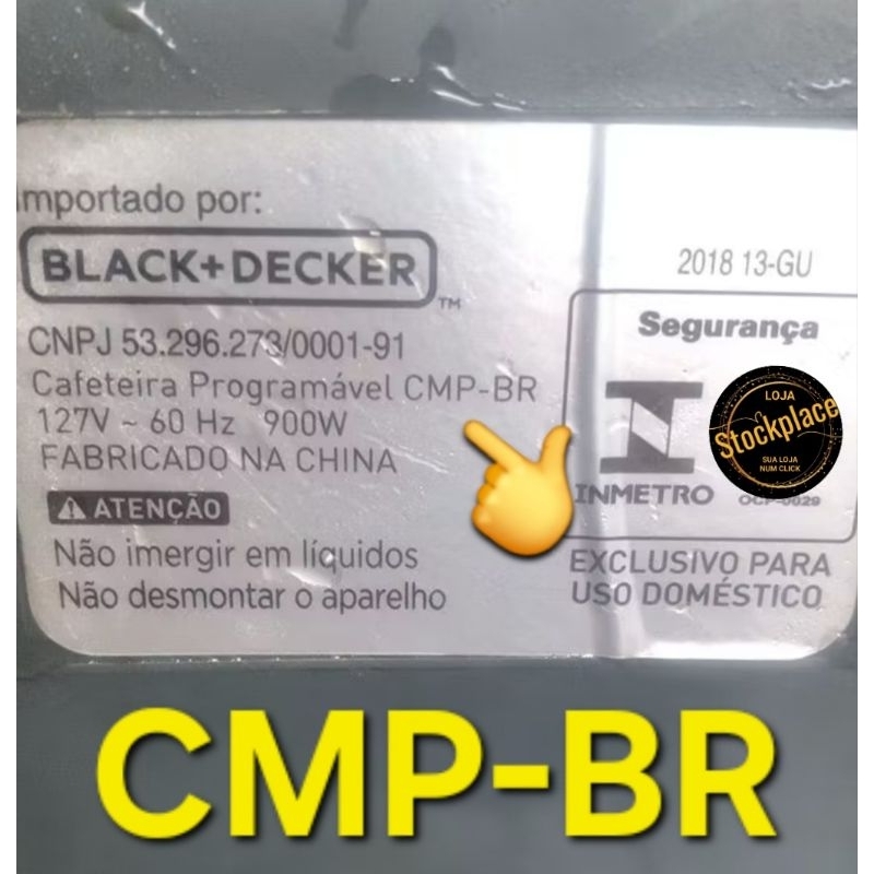 Jarra Cafeteira GIFT - CMP-B2 - Black & Decker - (COMPATÍVEL)