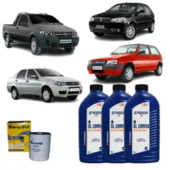 Kit Troca De Oleo Fiat Siena Palio Uno 1.0 1.4 Strada Idea Fiorino Palio Weekend 1.4 Fire 20W50