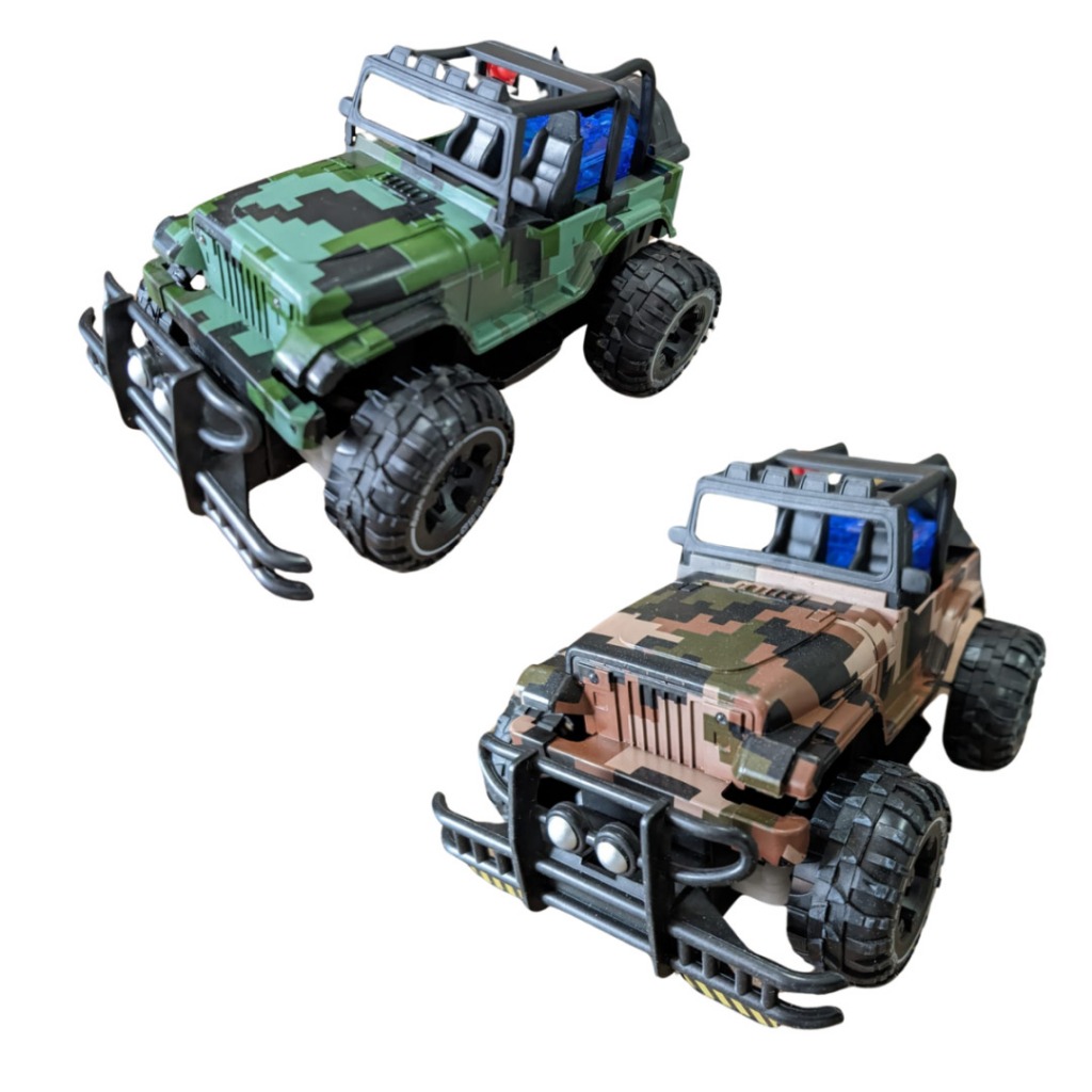 Carrinho Jeep Controle Remoto Carro combate Off Road Fumaça