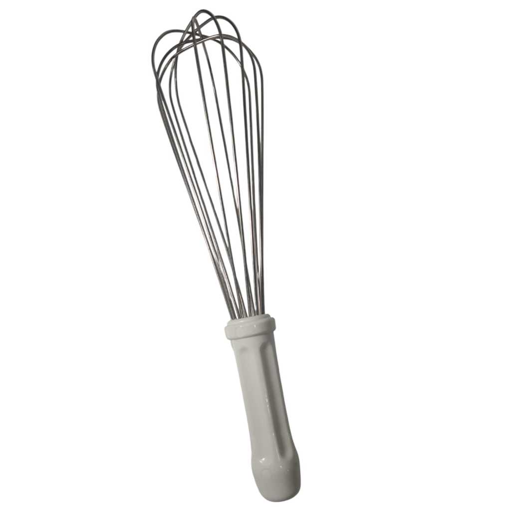 Fuê Batedor Bolo Ovos Profissional 30 Cm Inox (Branco) - FigueirasFormas - (Shopee)