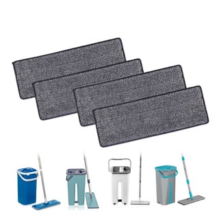 2, 4 ou 6 Refil Para Mop Flat Microfibra Lava E Seca Limpa Fácil Reutilizável