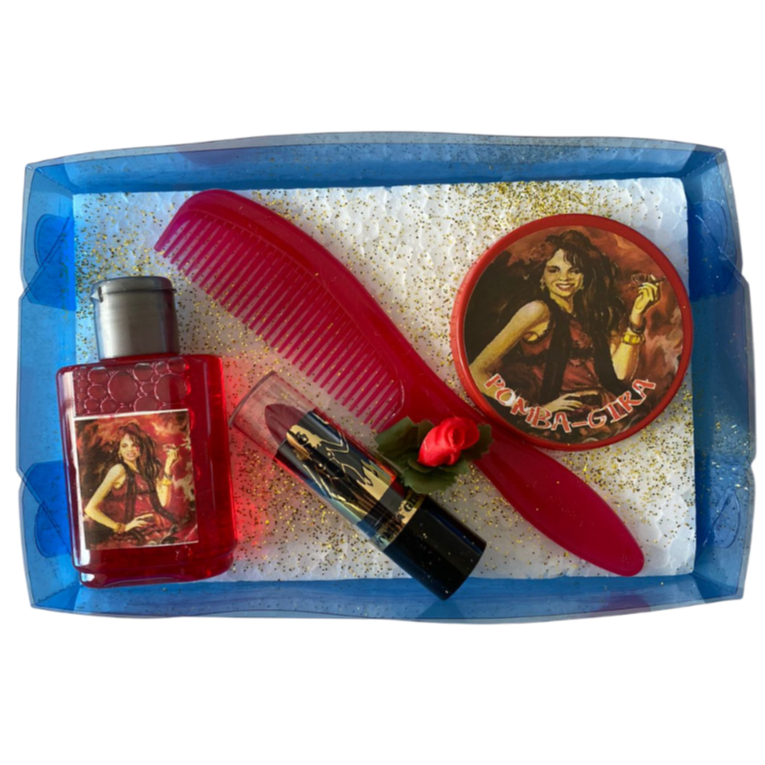 Kit Oferenda Pomba Gira Pronto Pente Perfume e Espelho Umbanda Candomble