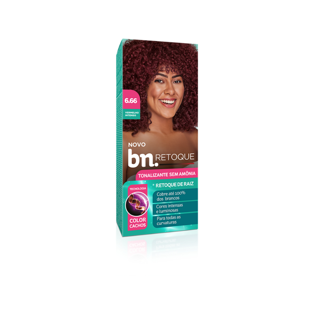 Tonalizante Vermelho Intenso 6.66 Sem Amônia 90g – Beleza Natural – Retoque Raiz em Oferta na Shopee