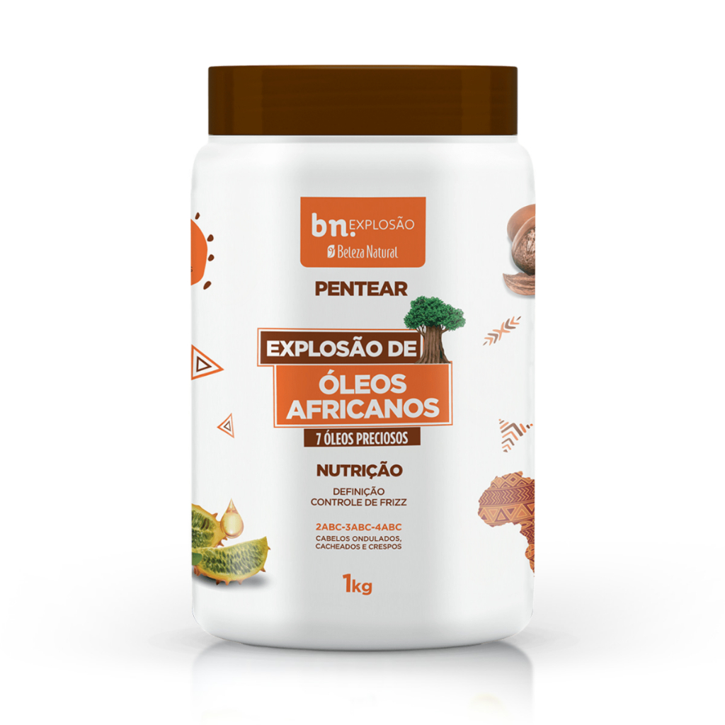 Creme de Pentear Beleza Natural Explosão de Óleos Africanos 1Kg bn.Explosão