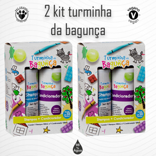 02 - kit Shampoo / Sabonete líquido + Condicionador 500 ml Turminha - Seguro Para Todas as...