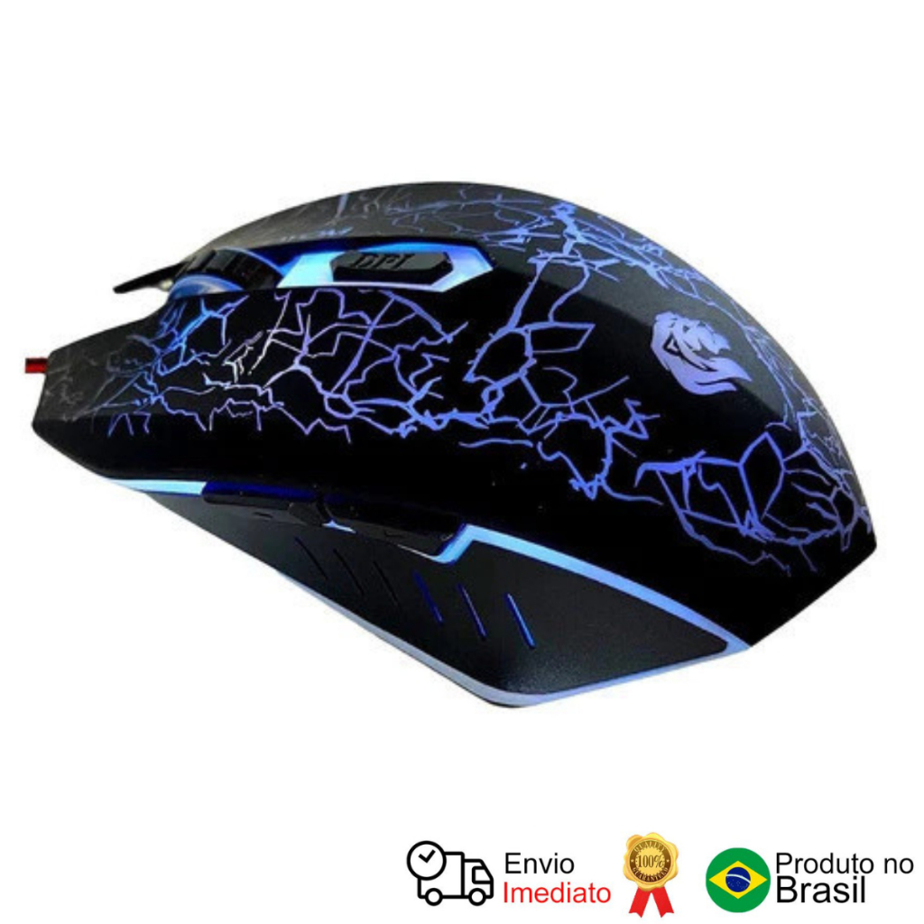 Mouse Gamer 6 Botões Mu2912 2400Dpi Hayom em Oferta na Shopee