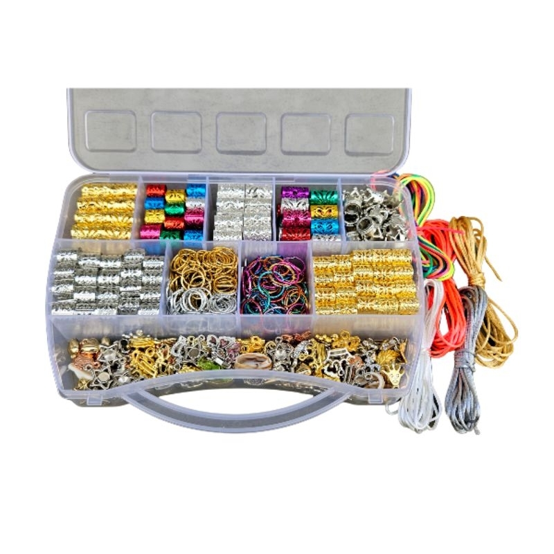 Maleta Trancista Anéis Argolas Fio acessorios Para Tranças 600 Itens em Oferta na Shopee