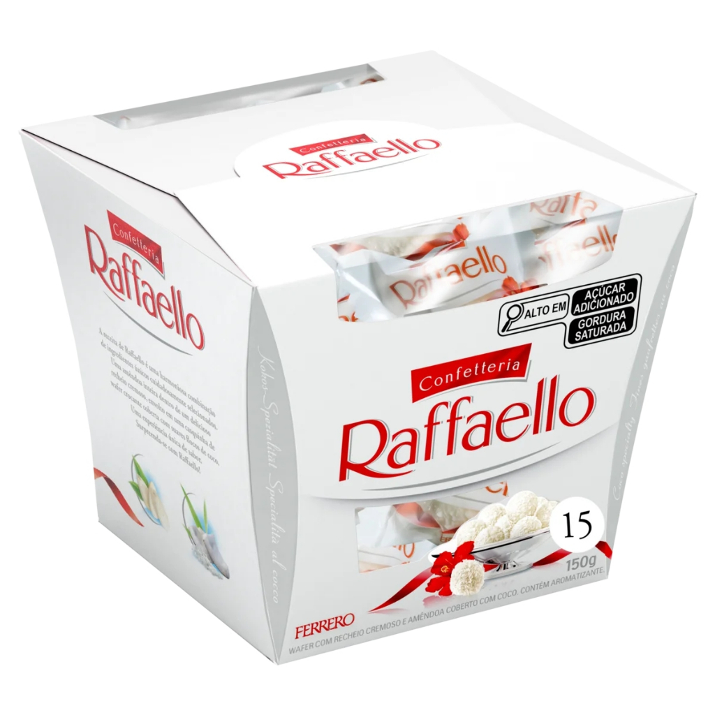 Bombom Raffaello C/15 Unidades 150g Ferrero em Oferta na Shopee