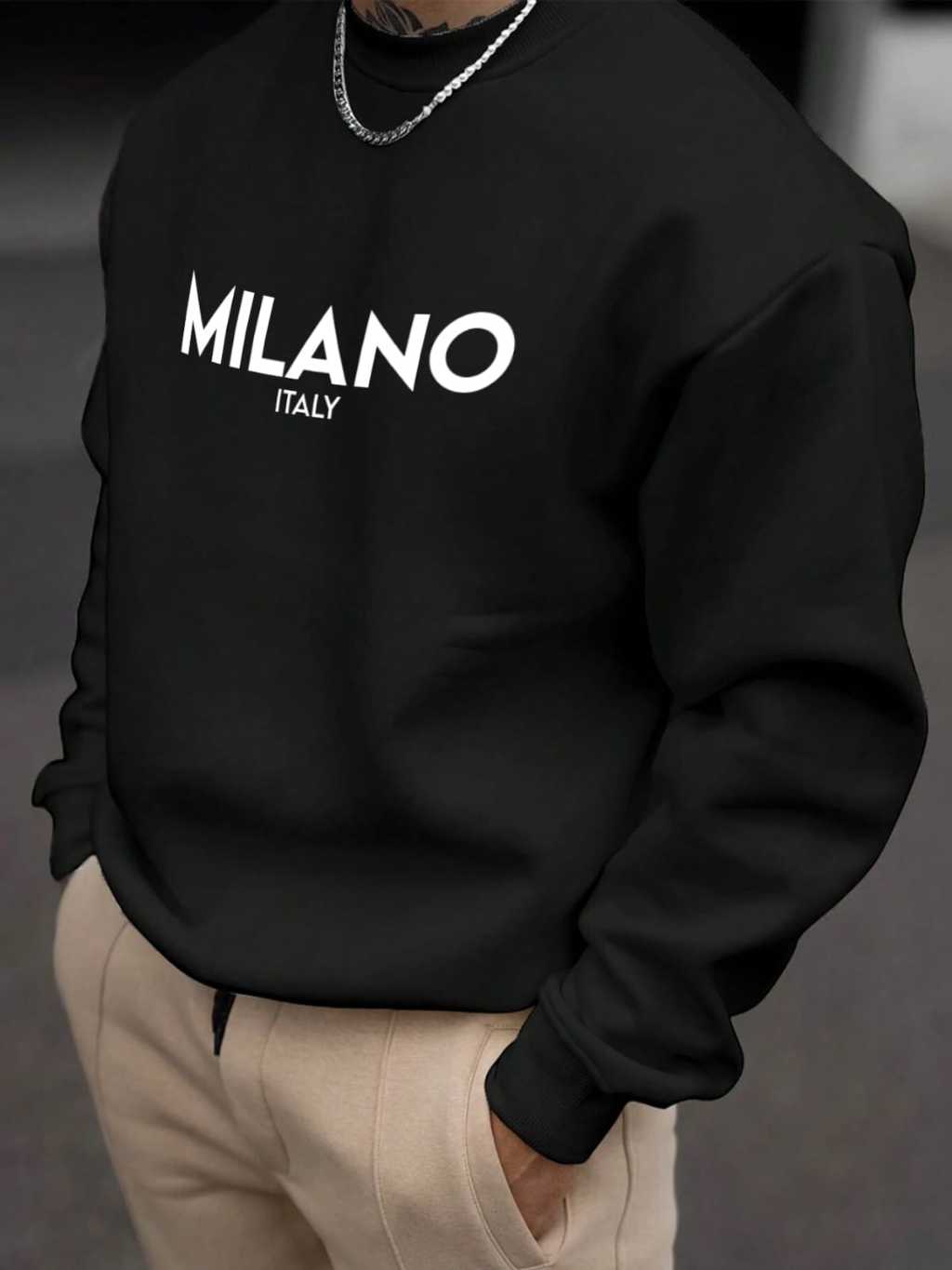 Blusa de Frio Gola Redonda Estampado Milano Moletom Masculino Feminino Unissex Envio Imediato