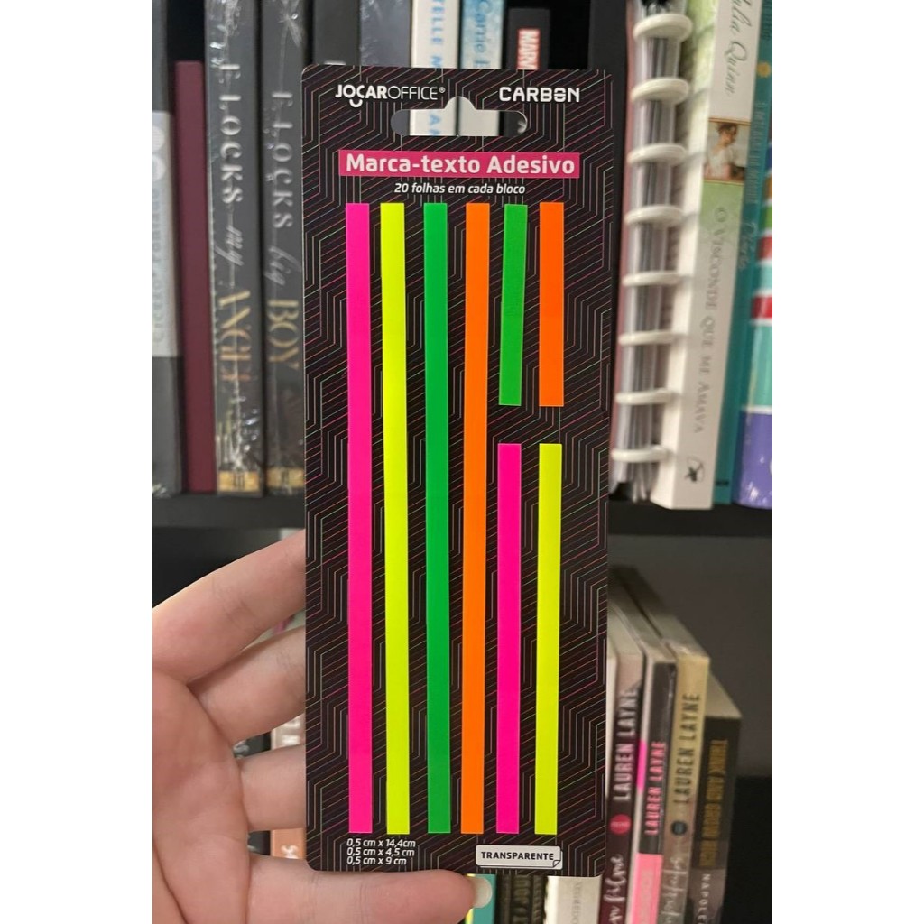 Flag Fina para Livros - Marcador de Página adesivo anotações em cadernos. Stick Notes Fininha