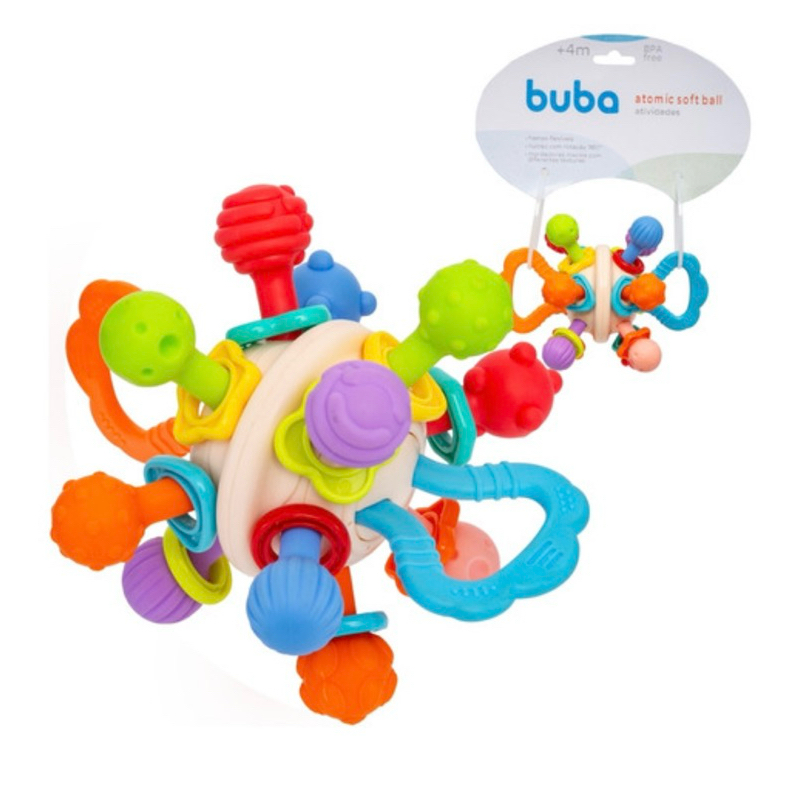 Chocalho e Mordedor Atomic Soft Ball Atividades (4m+) - Buba Buba em Oferta na Shopee