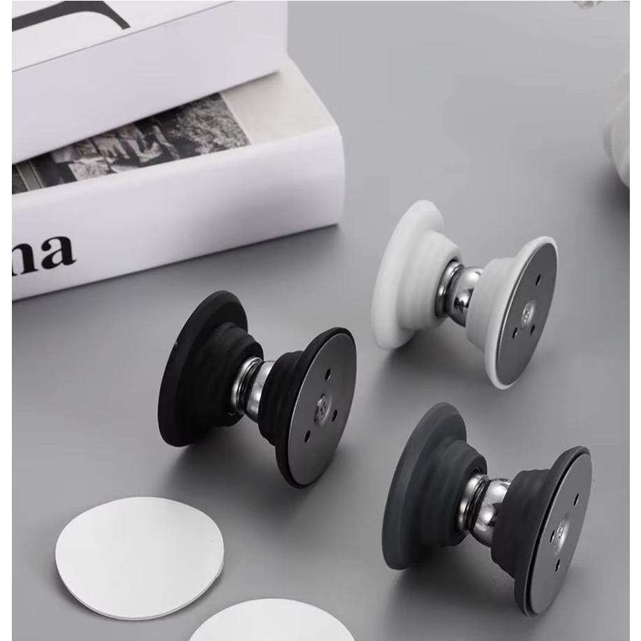 Prendedor Trava Batedor Fixador De Porta Imã Magnético Adesivo Inox Preto Branco Cinza