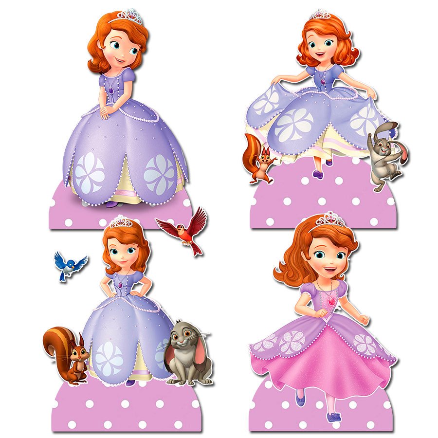 4 Display de Mesa Princesinha Sofia