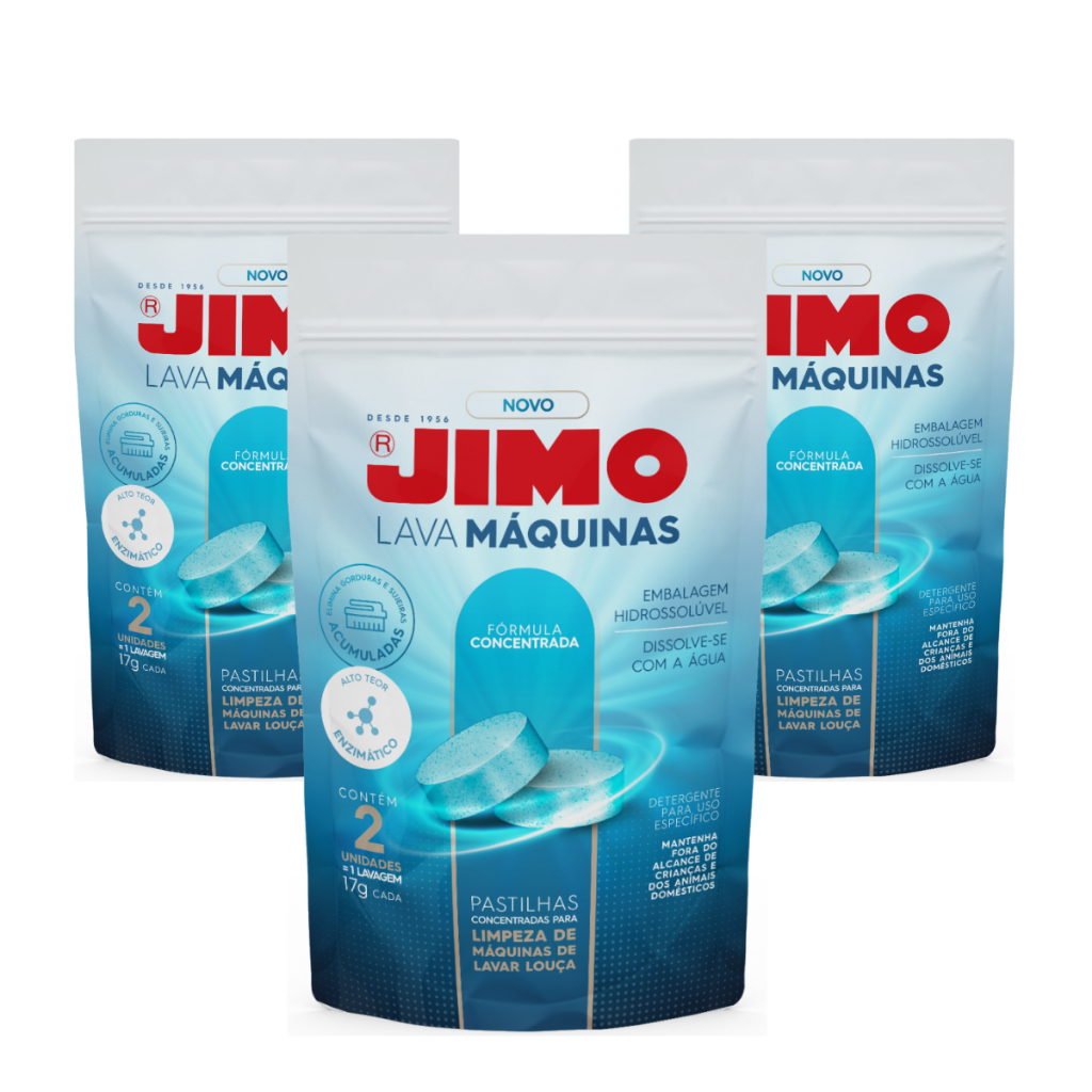 Kit com 3 Pastilhas Lava Máquinas de Lava-louça Tira Odor e Sujeira 2 Pastilhas de 17g cada Jimo em Oferta na Shopee