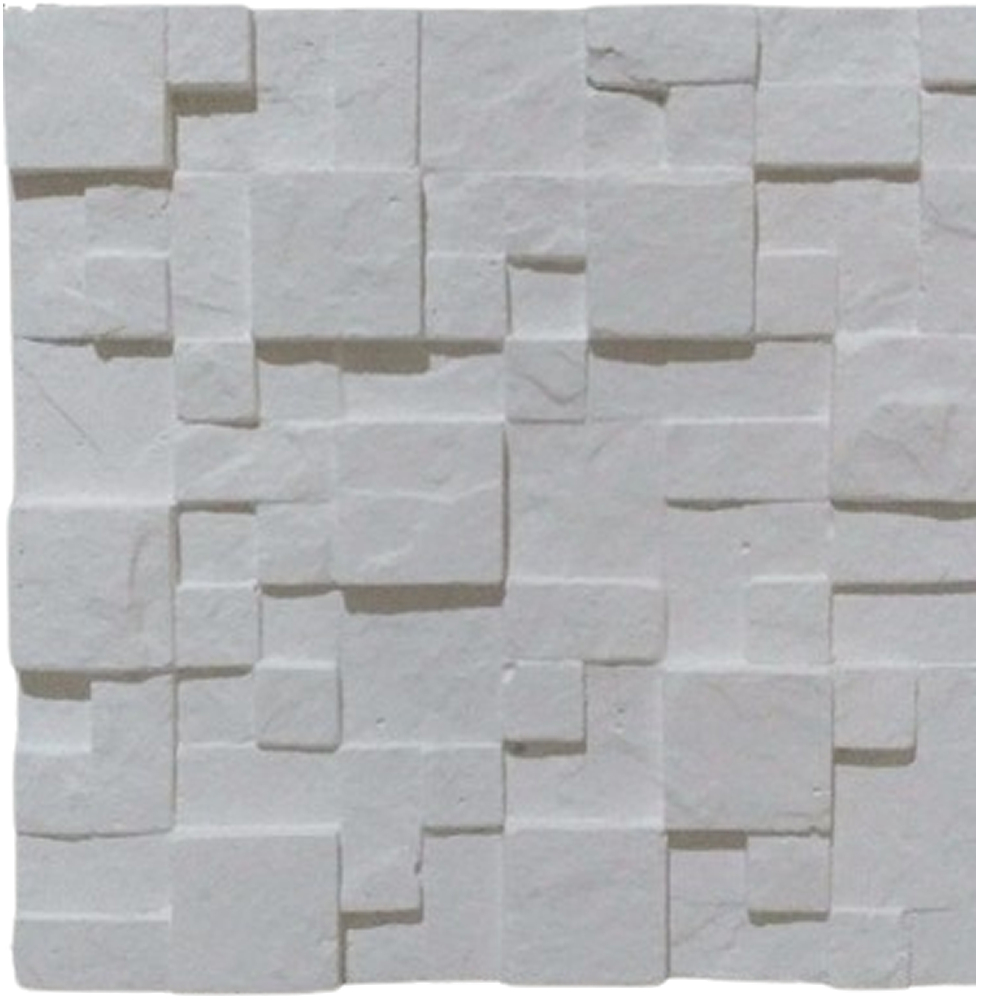 Forma Para Gesso 3d Mosaico de Pedra São Tomé 28x28cm ABS 2mm Forma para Gesso ou cimento IN629
