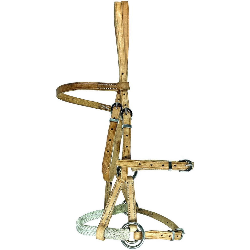 Cabeçada Freio Cabresto Side Pull Couro Para Doma De Cavalo em Oferta na Shopee