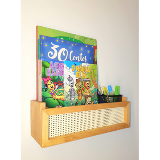 Prateleira palhinha quadriculada para livros e multiuso em Oferta na Shopee