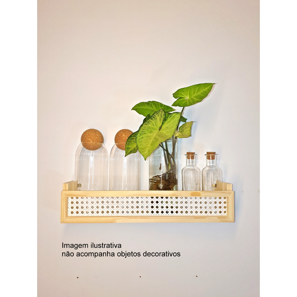 Prateleira estilo palhinha decorativa para livros e multiuso em Oferta na Shopee