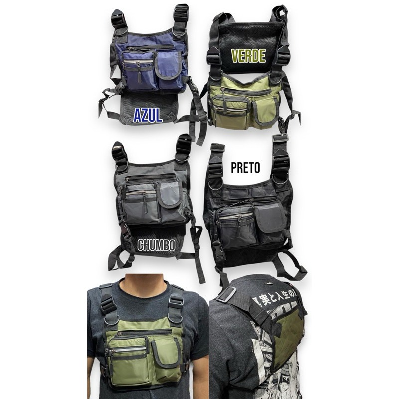 Mochila Pochete Tática Masculina Impermeável Colete de Peito Versátil para Atividades ao Ar Livre em Oferta na Shopee