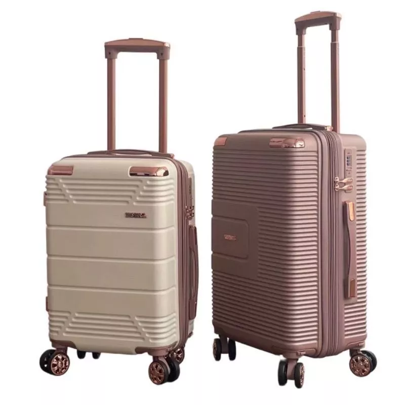 Mala De Bordo Linha Premium 10KG, Zíper Dupla,Rodinha Dupla 360°,Cadeado Embutido,Material Leve ABS