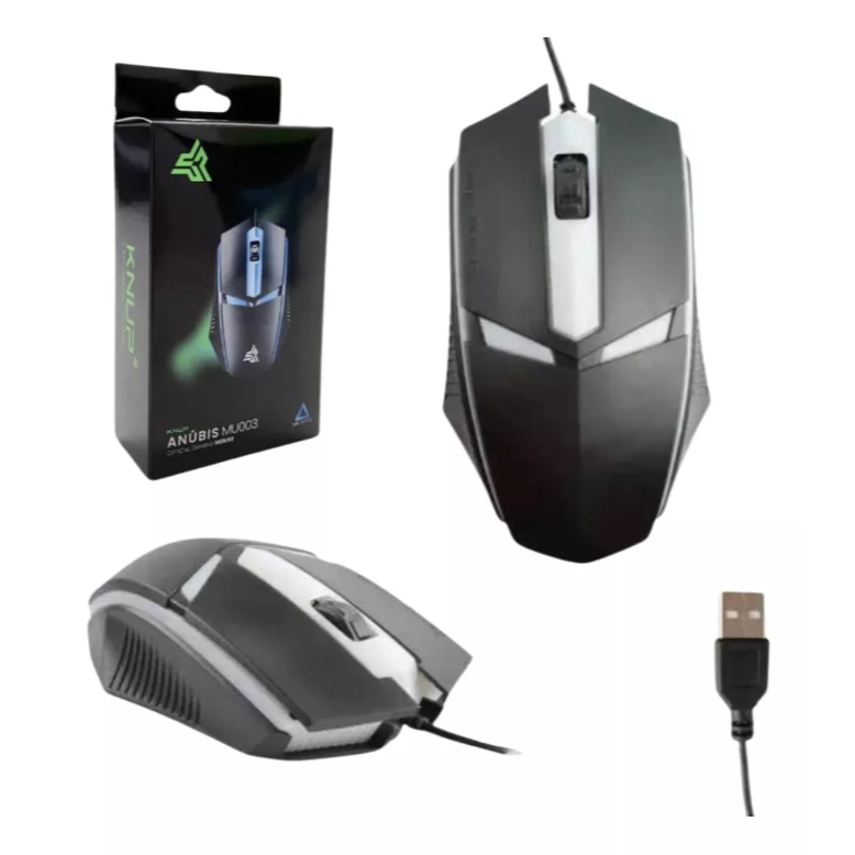 Mouse Gamer Led Usb 2.0 3 Botões 1200dpi Knup - MU003