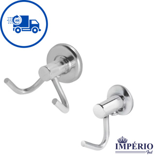 Gancho Cabide Simples ou Duplo Para Toalha Banheiro Decoração Aço Metal Cromado em Oferta na Shopee