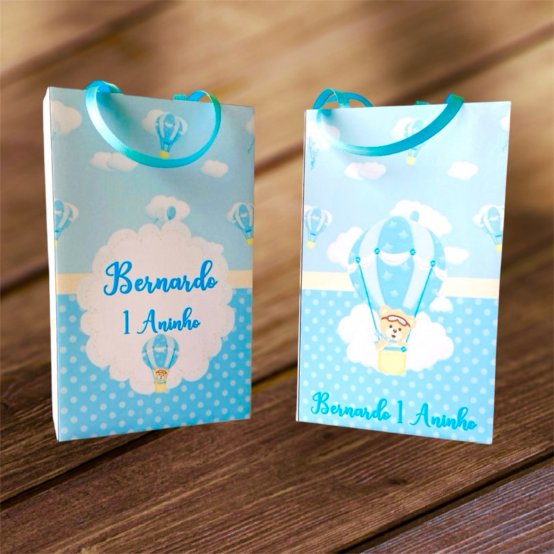 Sacolinha personalizada Ursinho baloeiro
