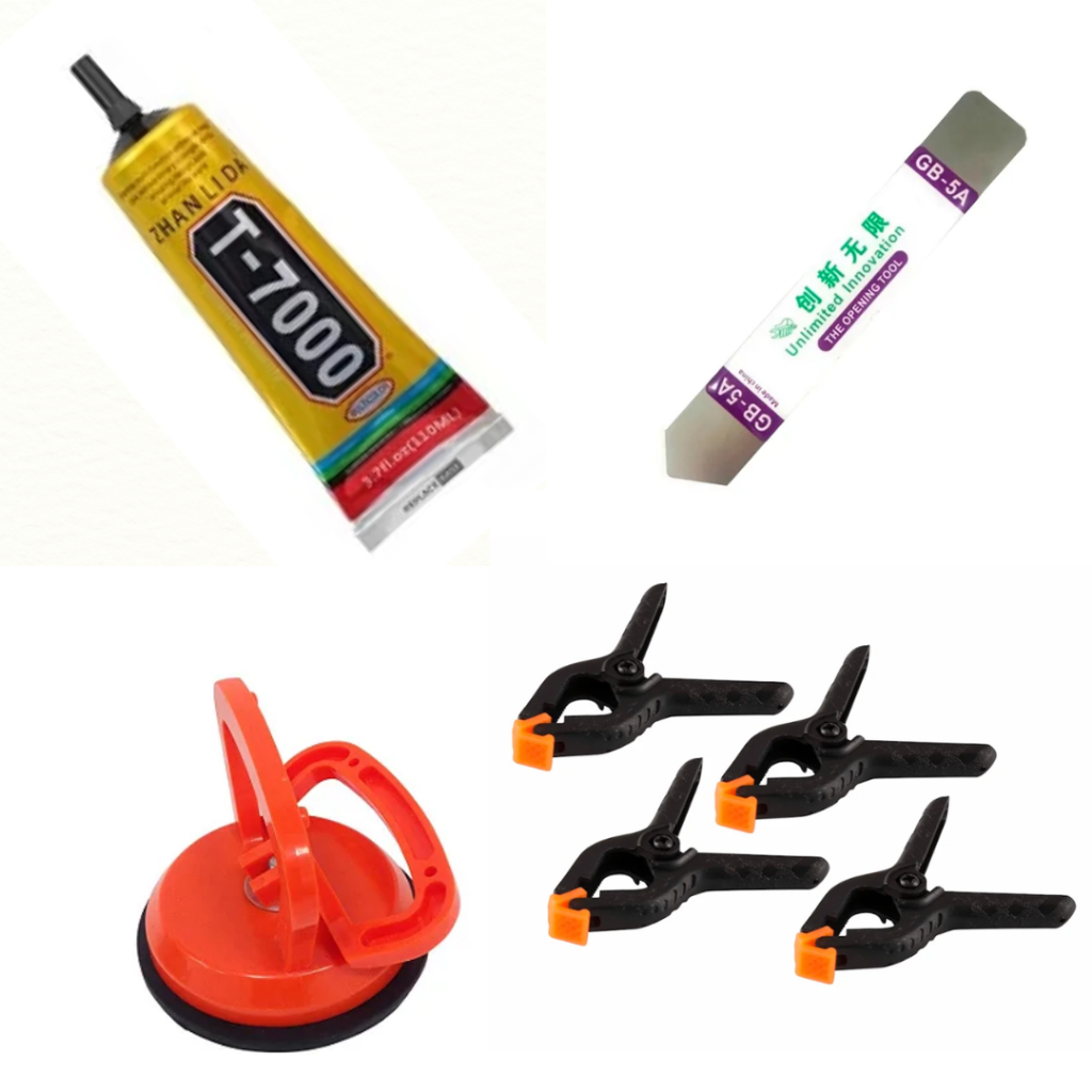 Kit Manutenção Celular Cola T7000 110ml Ventosa 4 Grampos Fixa Celular Espatula Gb5a — R$ 36,86 em Shopee