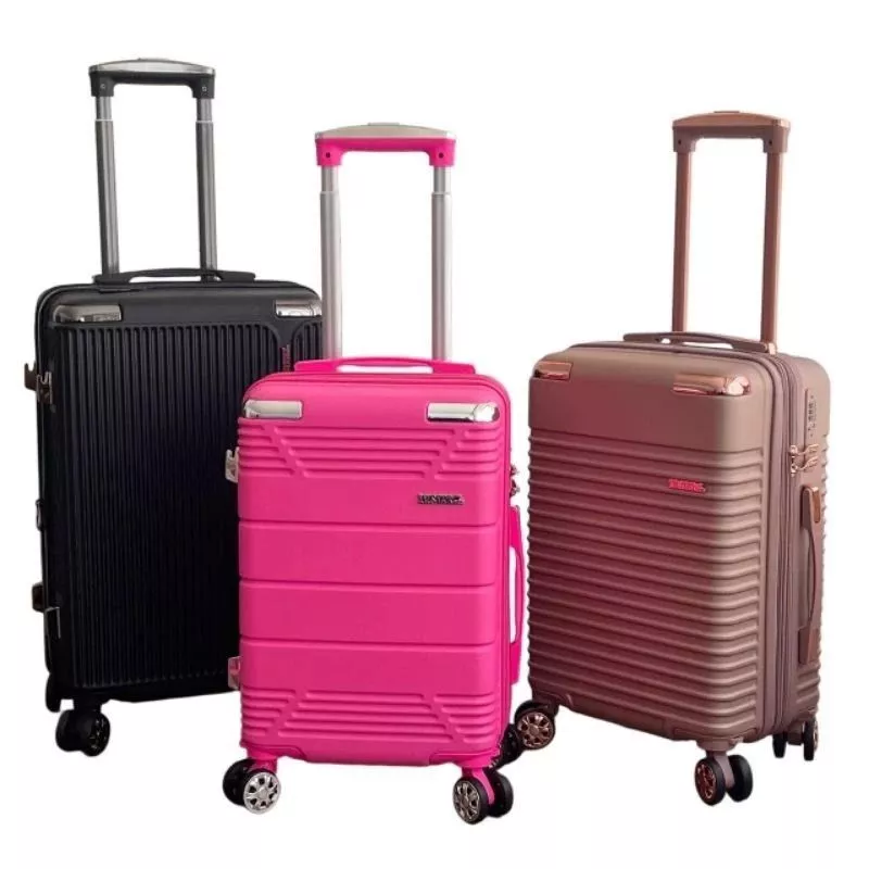 Mala De Viagem Bordo Rodinhas 360 E Medidas Abs 10KG Zíper Dupla,Rodinha Dupla
