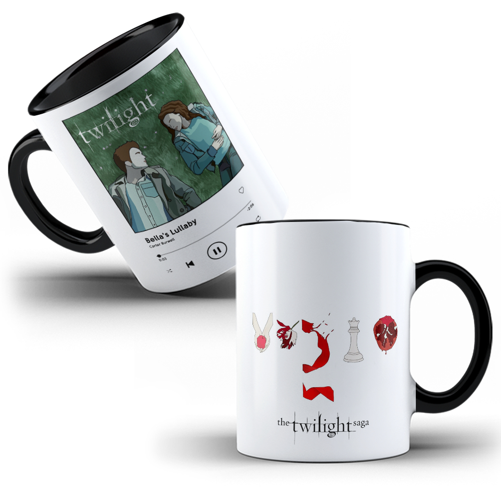 Caneca de Porcelana Bella's Lullaby Bella e Edward - Kristen Stewart e Robert Pattison Crepúsculo Twilight