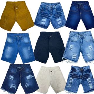 Kit 5 Short Jeans Menino Infantil Modelo Variadas Juvenil S.M em Oferta na Shopee