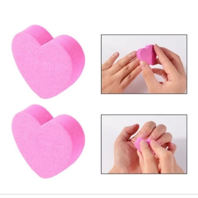 Kit Mini Lixa de Unhas Rosa em Formato de Coração