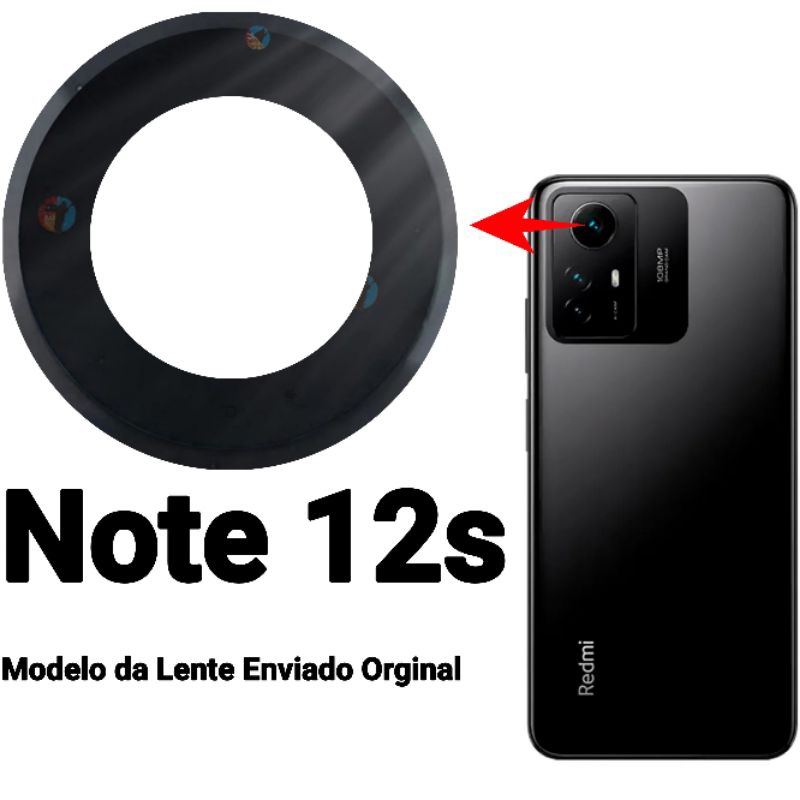 Lente da Camera Xiaomi Redmi Note 12s Xiaomi Vidro da Câmera Traseira Vidrinho Traseiro Note 12s + Dupla Face em Oferta na Shopee