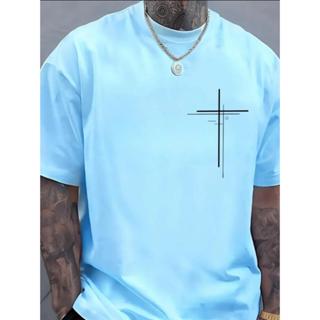 Camiseta blusa masculina cruz dupla religiao cristâo 100% algodao basica em Oferta na Shopee