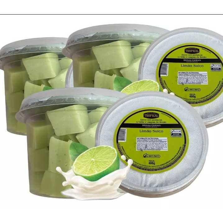 DOCE DE LEITE PEDAÇO COM: LIMAO, TRADICIONAL, CAFÉ, COCO E COCADA CACAU, TROPICAL DE MINAS