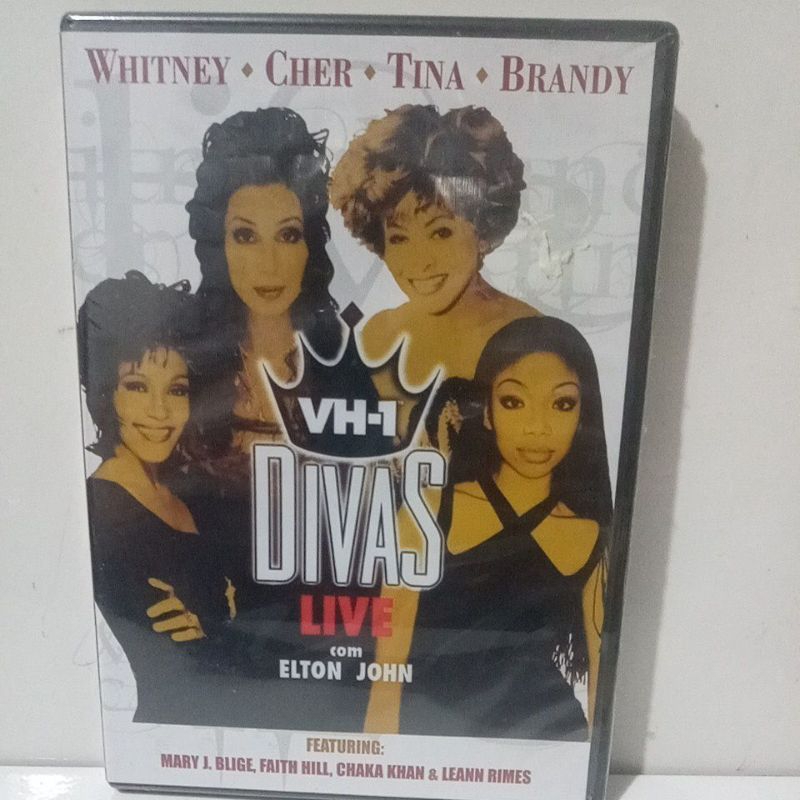 Dvd VH-1 Divas live Com Elton John, Whitney, Cher, Tina,Brandy Lacrado de Fabrica Original
