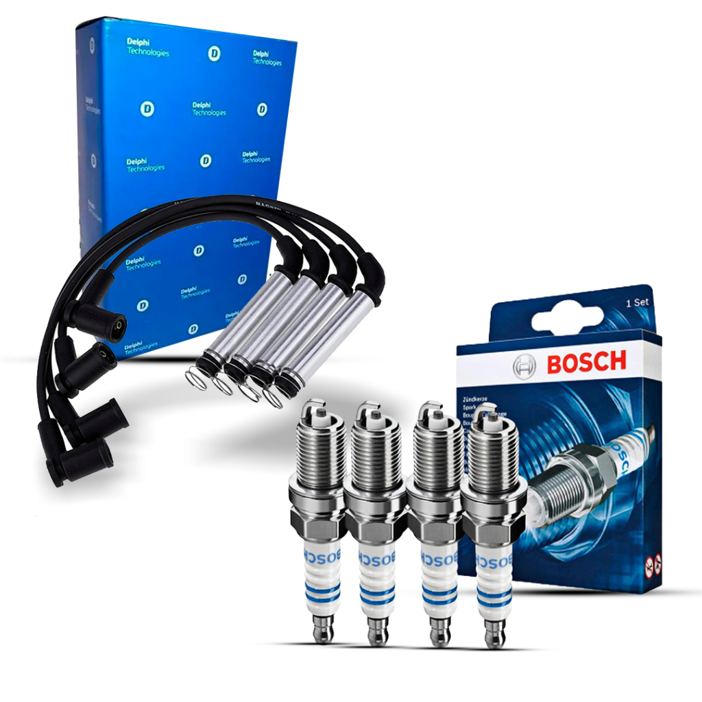 Jogo Cabo e Vela Ignição Original Carro Ford KA Courier Fiesta EcoSport Focus 1.0 1.6 Bosch em Oferta na Shopee