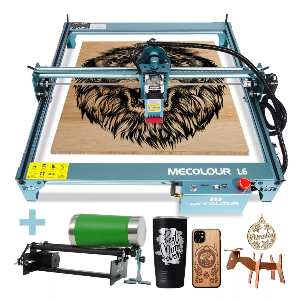 Gravadora Impressora Laser 40x40cm 48w 5.5w L6 Cnc + Rolo Rotativo