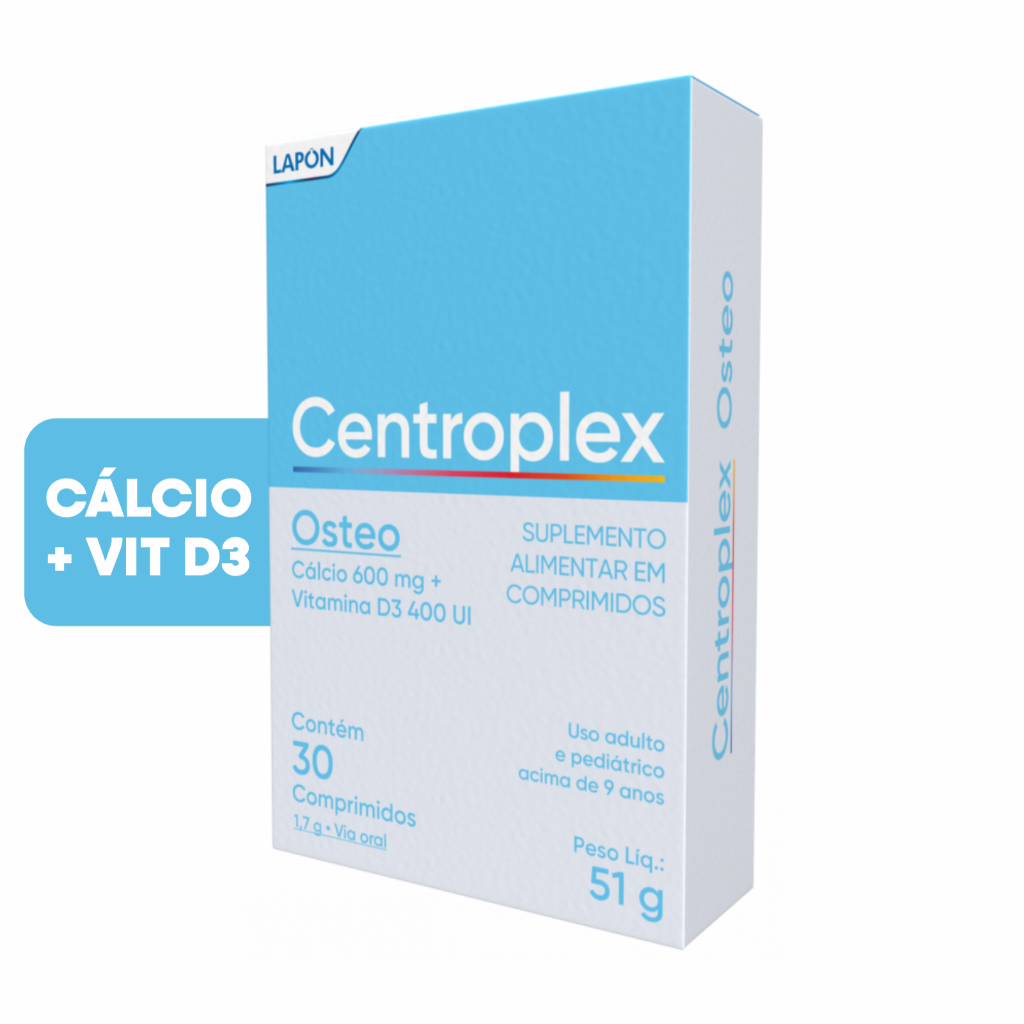 Centroplex Osteo Cálcio Vitamina D Colecalciferol  Lapon