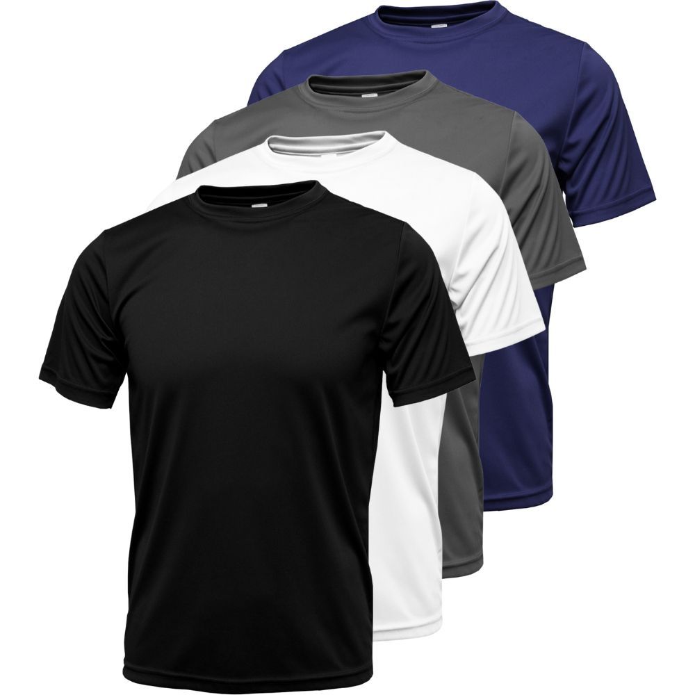 Kit 4 Camisetas Dry Fit Esportiva Masculina Respirável Proteção Solar UV Confortável Corrida Treino