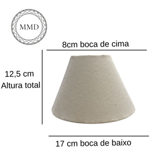 Cupula De Tecido Para Abajur Luminaria Formato de Cone Off White em Oferta na Shopee
