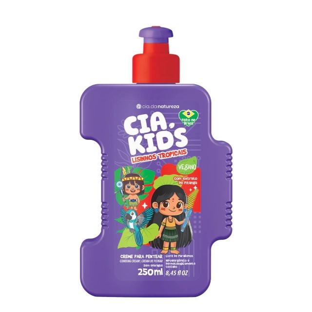 Creme de pentear lisinhos tropicais cia kids 250ml