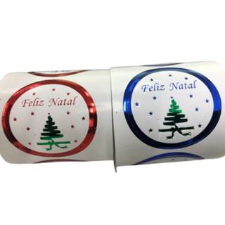 800 ETIQUETAS SORTIDAS PONTA DE ESTOQUE - FELIZ NATAL - 10 rolos  Natalina - fim de ano em Oferta na Shopee