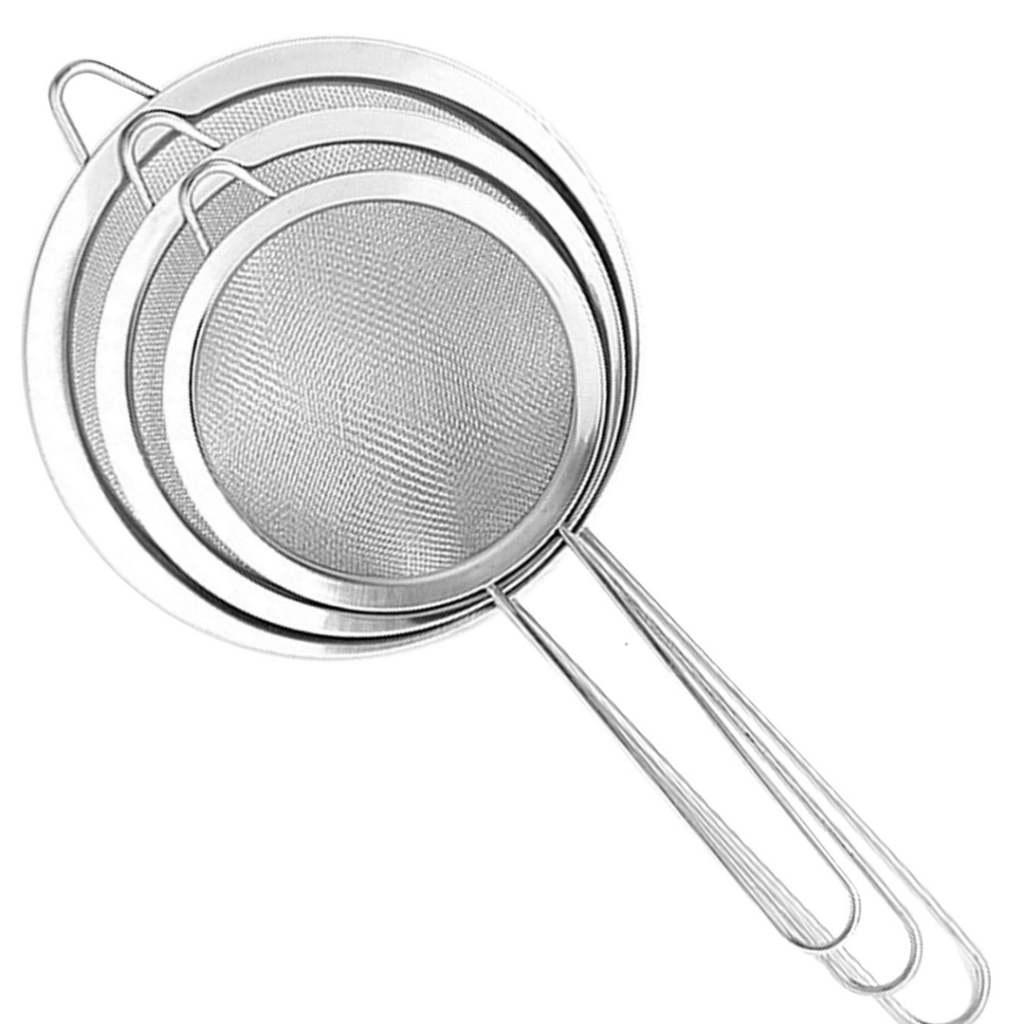 Conjunto C/3 Coador Peneira Aço Inox Original 8/12/16 Cm Utilidades Armarinhos