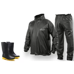 CAPA DE CHUVA MOTOQUEIRO MOTOBOY MOTO DELTA FLEX + BOTA IMPERMEÁVEL GRENDENE ( KIT )
