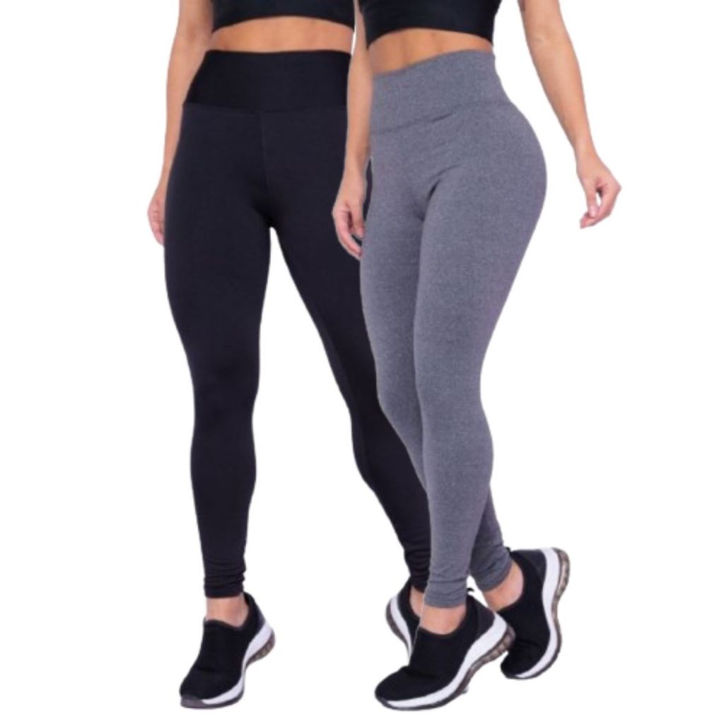 Kit 2 Calça Legging Feminina Suplex Academia Fitness e Caminhada Envio Imediato