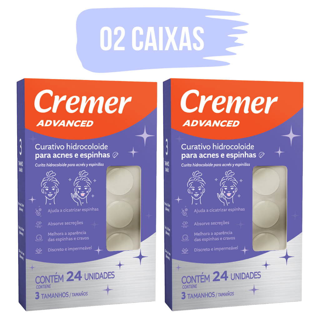 Curativo Hidrocolóide Para Acnes e Espinhas Cremer - Kit C/2 Caixas