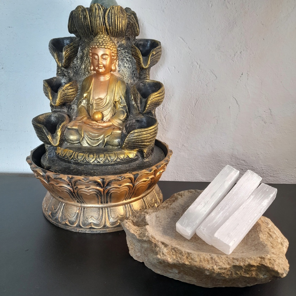 Kit 3 Cubos De Pedra Selenita Bruta Natural Energia Limpeza bastão Selenita 6 cm